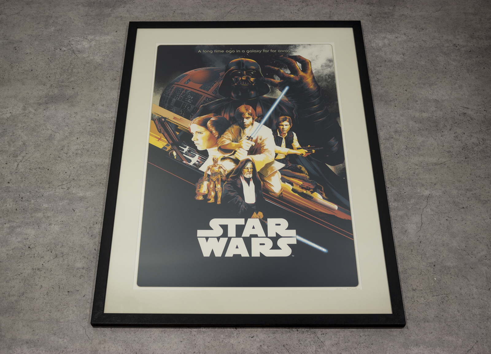 Star Wars A New Hope by Matt Taylor Timed Screen Print FRAMED