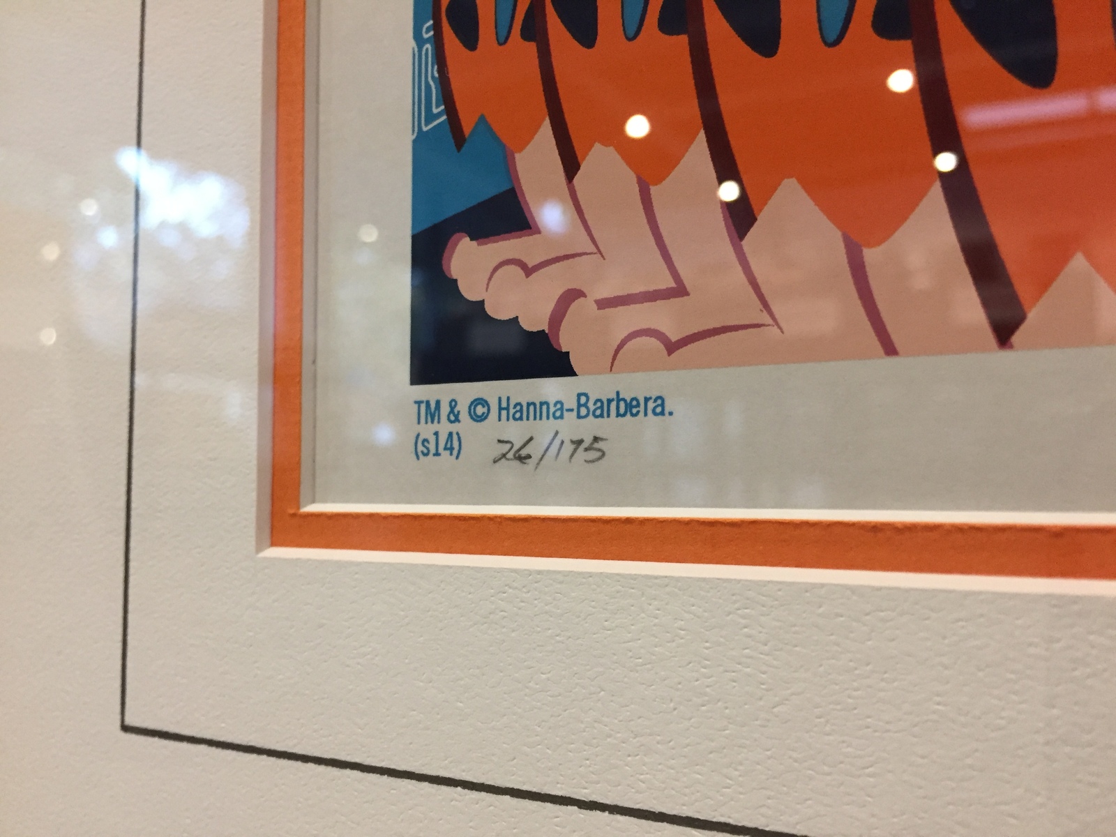 Ten Little Flintstones by Dave Perillo Mondo Screen Print FRAMED