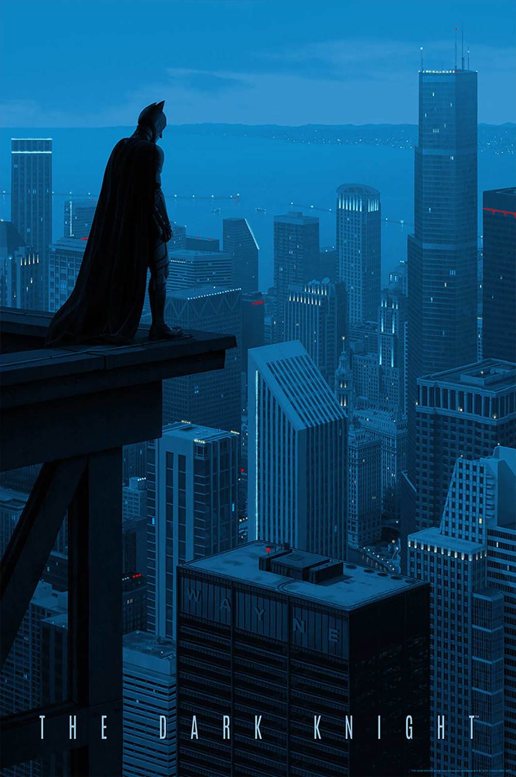The Dark Knight by Rory Kurtz Batman Screen Print FRAMED
