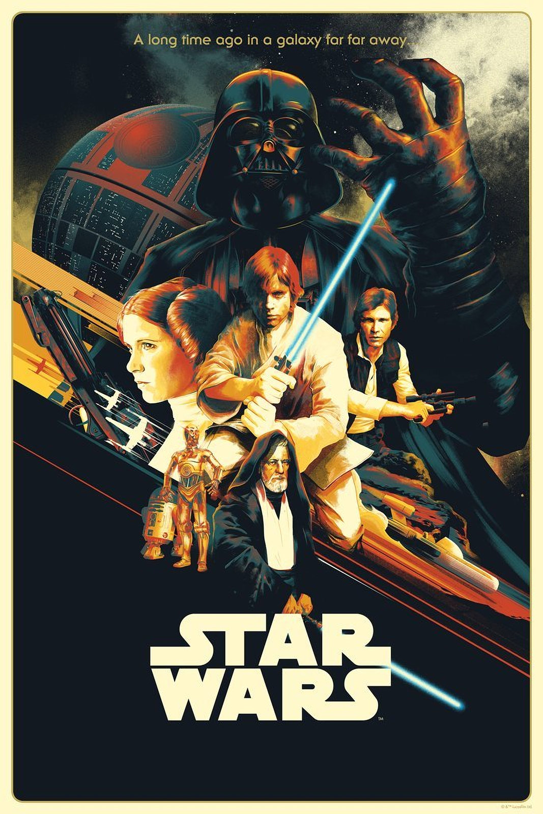 Star Wars A New Hope by Matt Taylor Timed Screen Print FRAMED