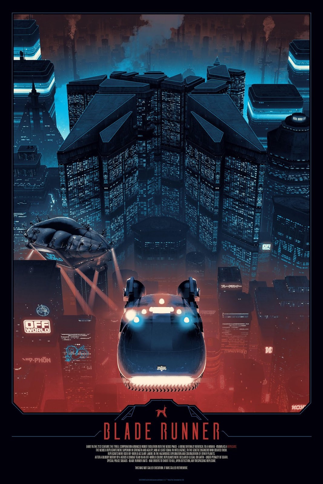 Blade Runner by Matt Ferguson Screen Print FRAMED