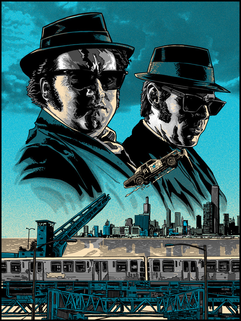 "Jake and Elwood" by Tim Doyle The Blues Brothers Screen Print