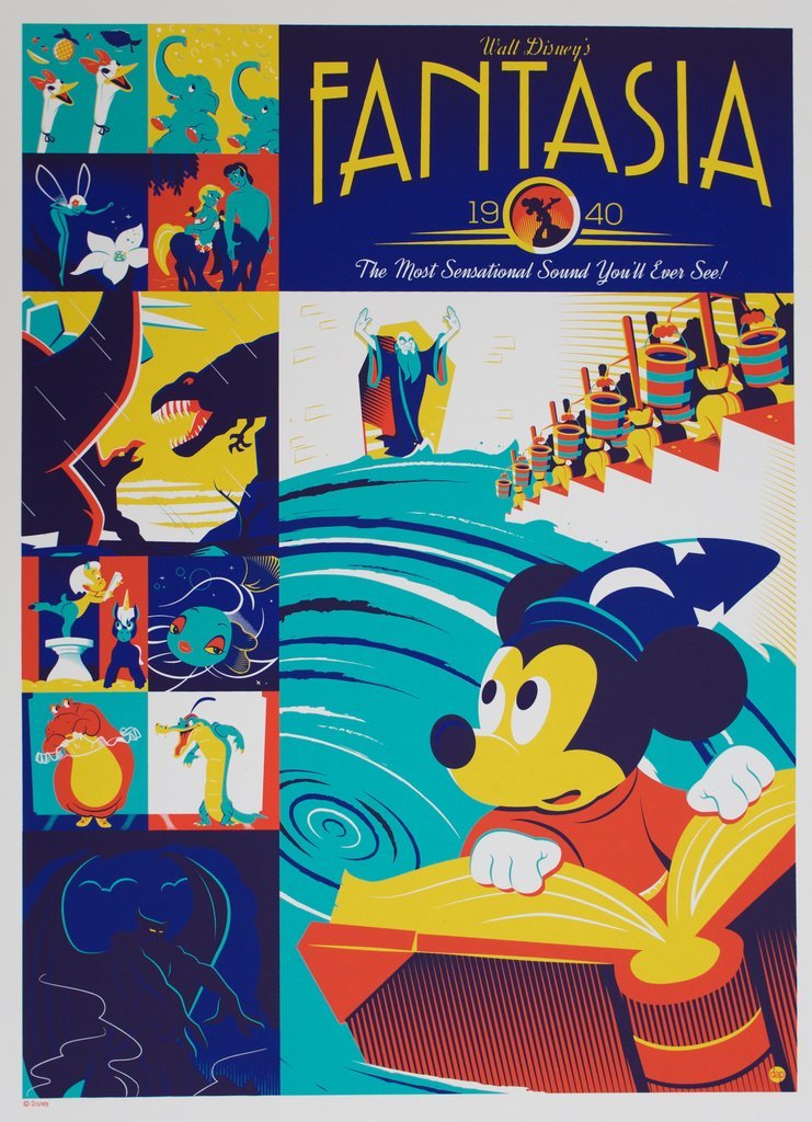 Fantasia 75th Anniversary by Dave Perillo Screen Print