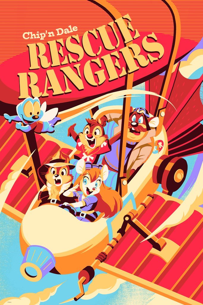 Rescue Rangers by Hackto Oshiro Screen Print