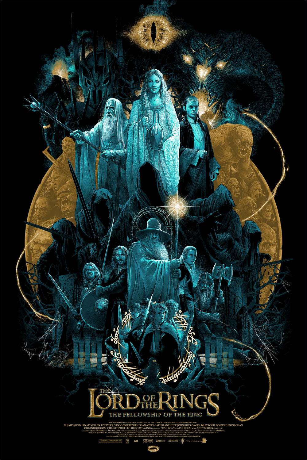 "The Ruling Ring" by Vance Kelly LOTR Screen Print