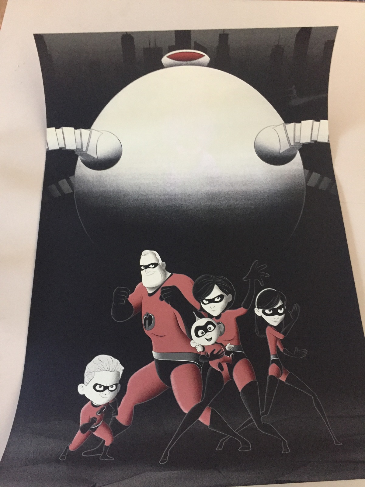 'Supers' by Bruce Yan The Incredibles GID Screen Print