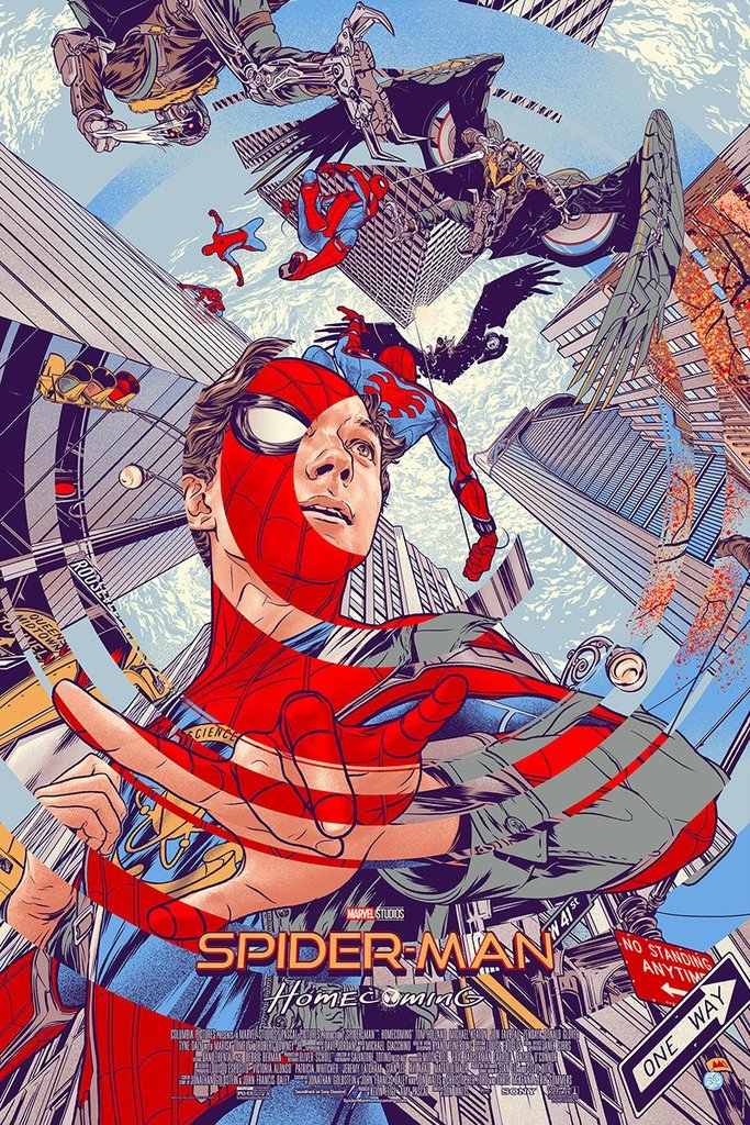 SpiderMan: Homecoming by Martin Ansin Screen Print