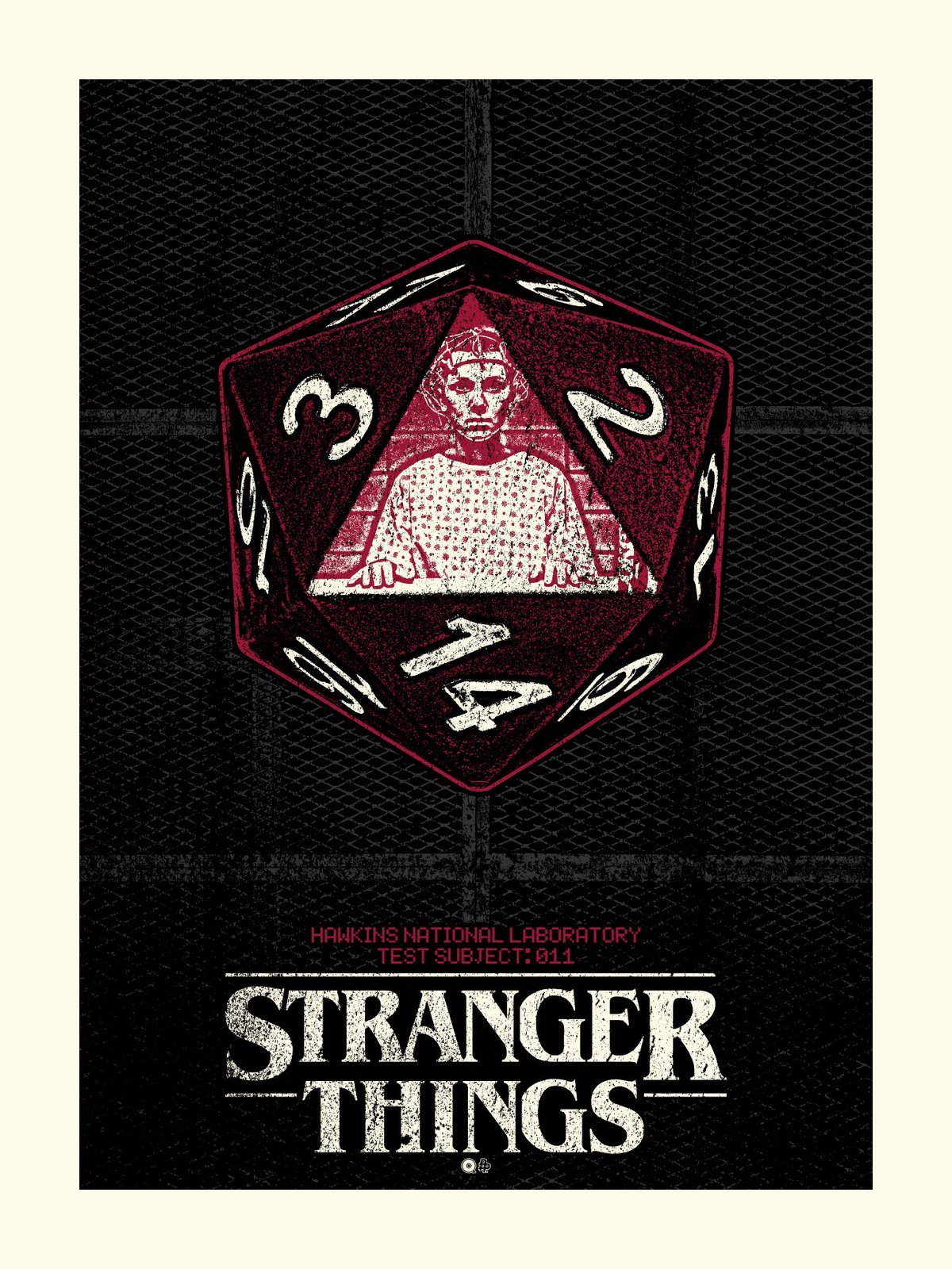 Stranger Things by Chris Garofalo Dice (Red) GID Screen Print