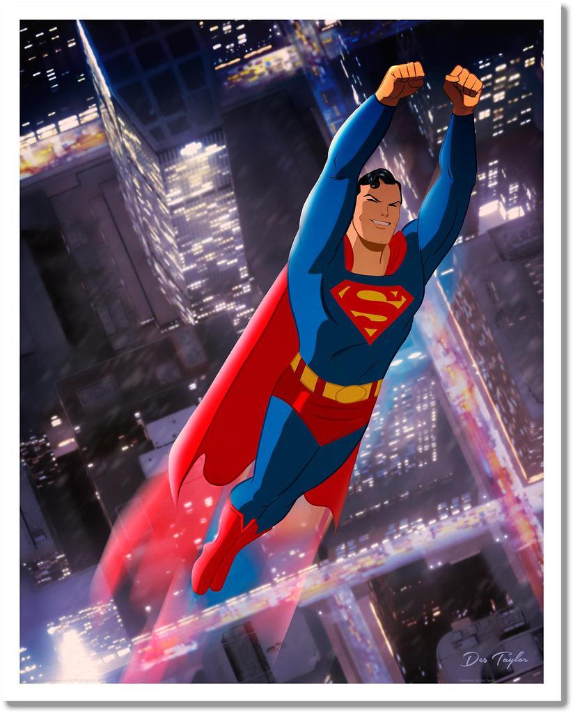 "Superman - Night" by Des Taylor Variant Giclee Print
