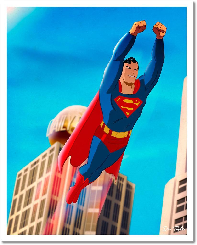 "Superman - Day" by Des Taylor Regular Giclee Print