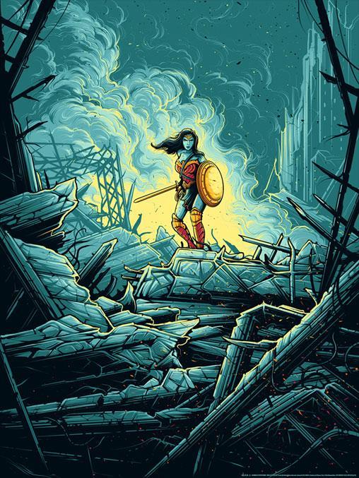 "Wonder Woman Warrior" by Dan Mumford Regular Screen Print