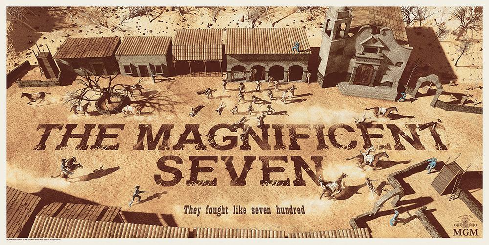 The Magnificent Seven by Chris Skinner AP Screen Print