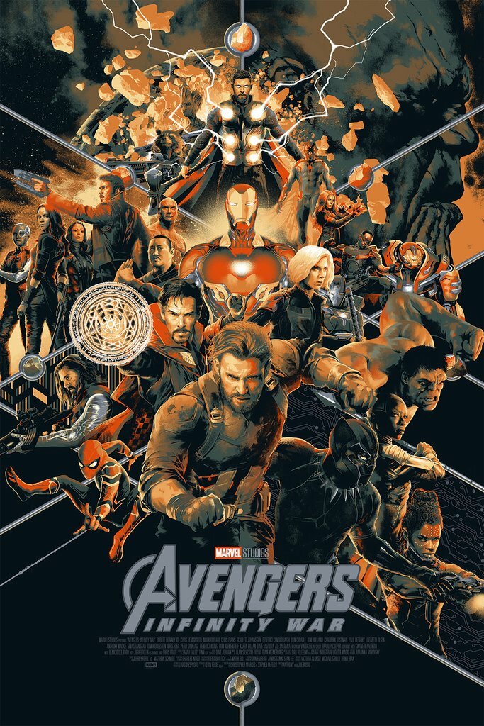 Avengers Infinity War by Matt Taylor Timed Screen Print