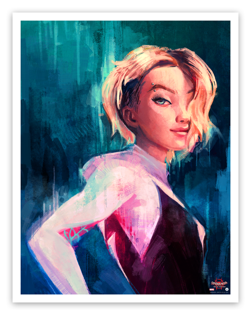 "From Another, Another Dimension" by Alice X. Zhang Spiderman Spiderverse Gwen Marvel Giclee Print AP