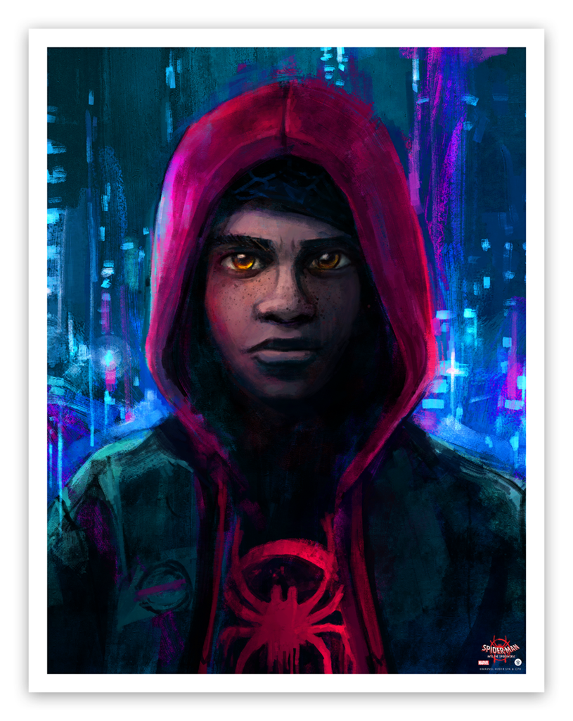 "Just a Leap of Faith" by Alice X. Zhang Spiderman Spiderverse Miles Marvel Giclee Print Timed