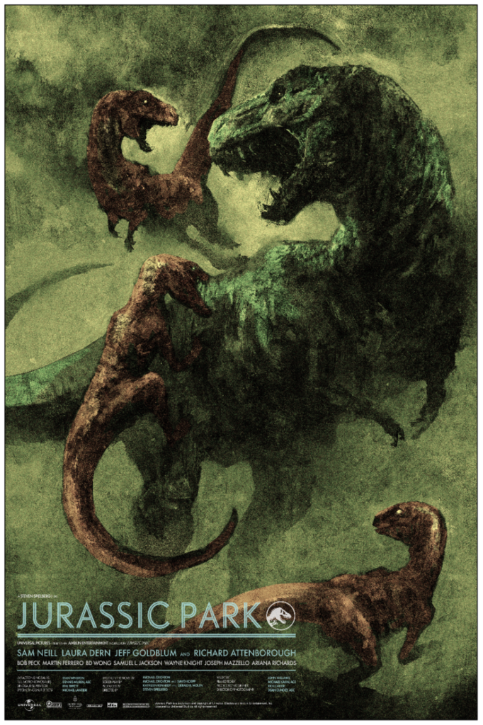 Jurassic Park by Karl Fitzgerald Regular Screen Print