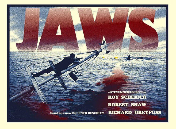 Jaws by Alex Zablotsky Screen Print