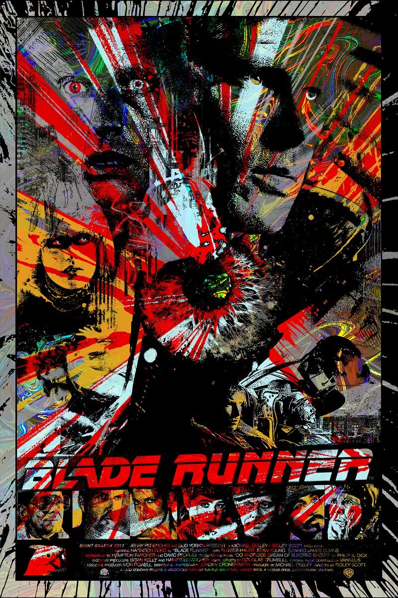 Blade Runner 1982 by Matt Dye Foil Screen Print