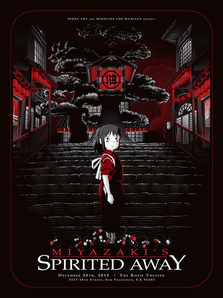 Spirited Away by Tracie Ching 2019 Miyazaki Foil Screen Print