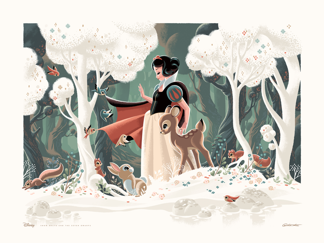 "Snow White and the Seven Dwarfs" by George Caltsoudas Giclee Print