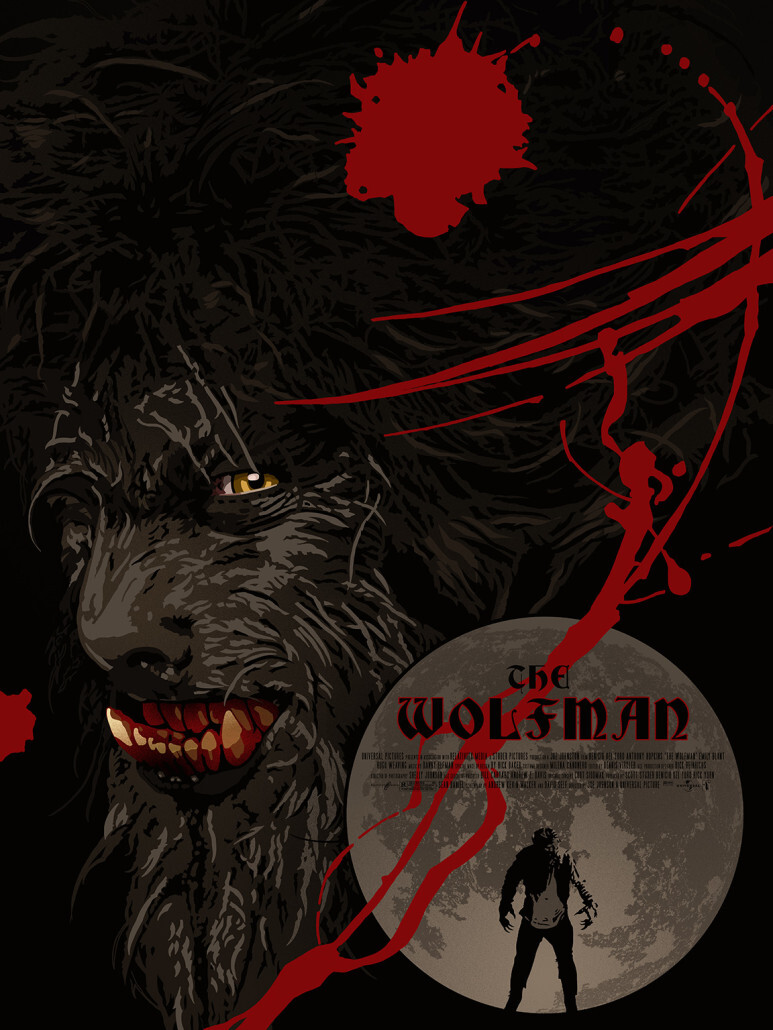 Bloodmoon by Dark Inker The Wolfman Stephen Sampson Giclee Print