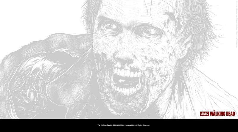 "Bloodlust Walker" by Matthew Johnson The Walking Dead Screen Print