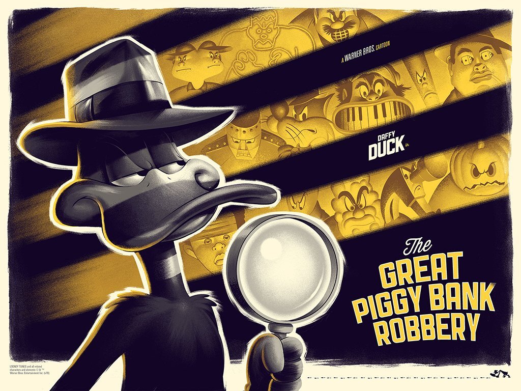 The Great Piggy Bank Robbery by Phantom City Creative Screen Print