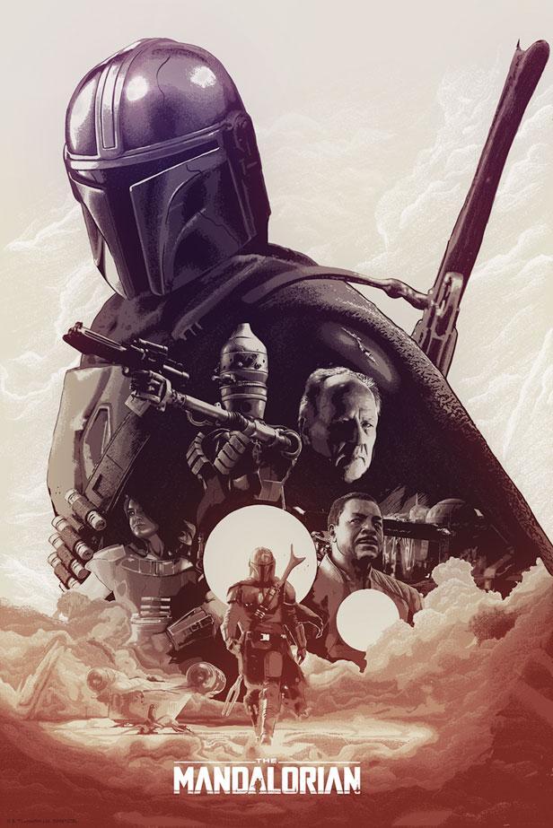 "They're Waiting for You" by Devin Schoeffler The Mandalorian Boba Fett Star Wars Lithograph