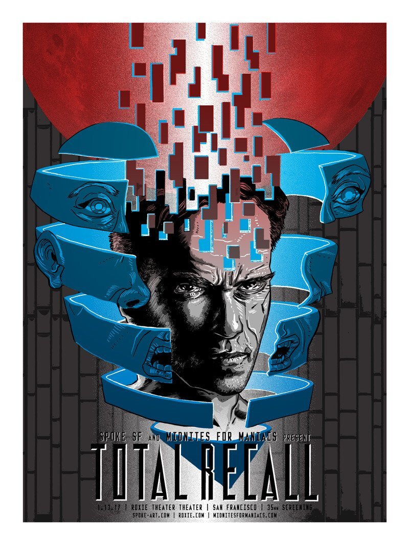 Total Recall by Tim Doyle Signed #/100 Screen Print