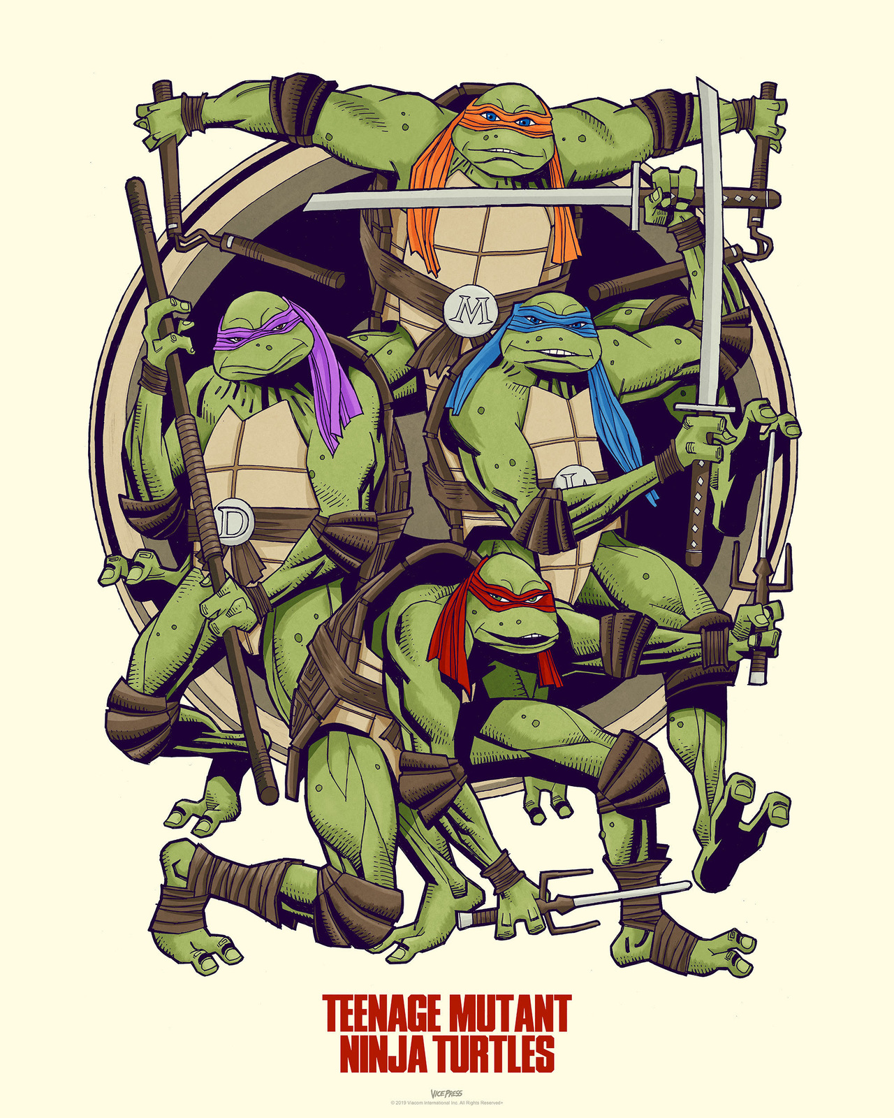 Teenage Mutant Ninja Turtles by Mick McMahon TMNT Lithograph