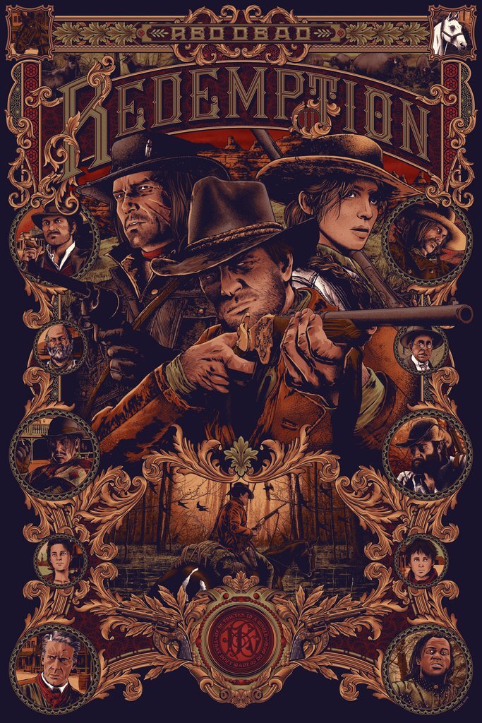 "Dutch's Boys" by Anthony Petrie Red Dead Redemption 2 Regular Screen Print