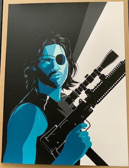 "Snake" by Craig Drake Escape from New York White Variant Screen Print